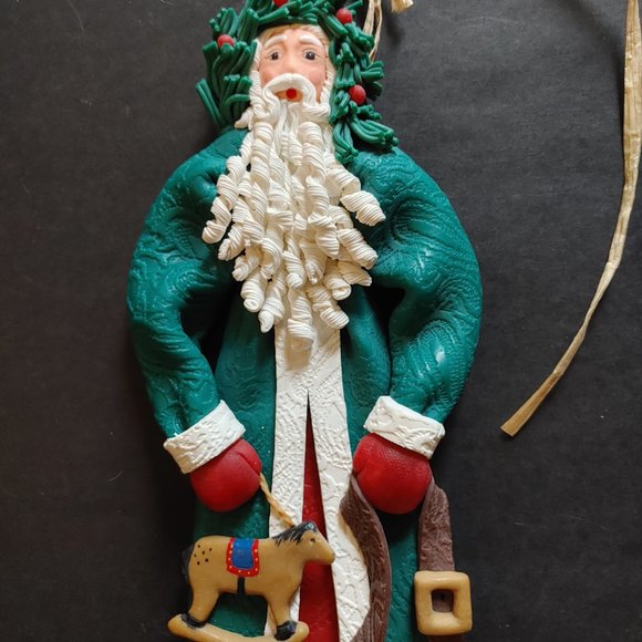 Cynthia Madrid Father Xmas Santa Midwest of Cannon Falls Wall Decor 18" Folk Art - Picture 6 of 9